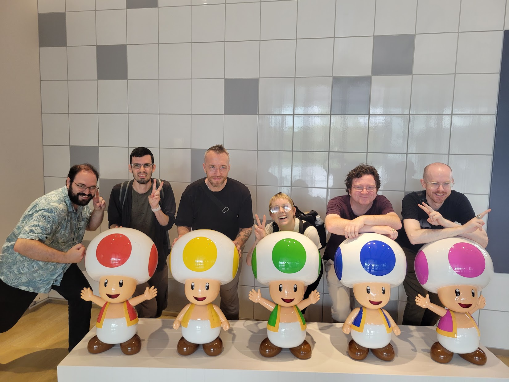 New and old friends at the Nintendo Museum in Kyoto