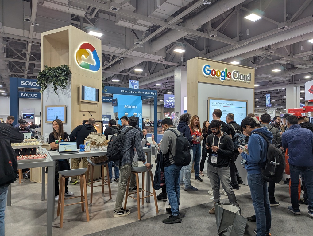 Our booth at KubeCon NA in Salt Lake City